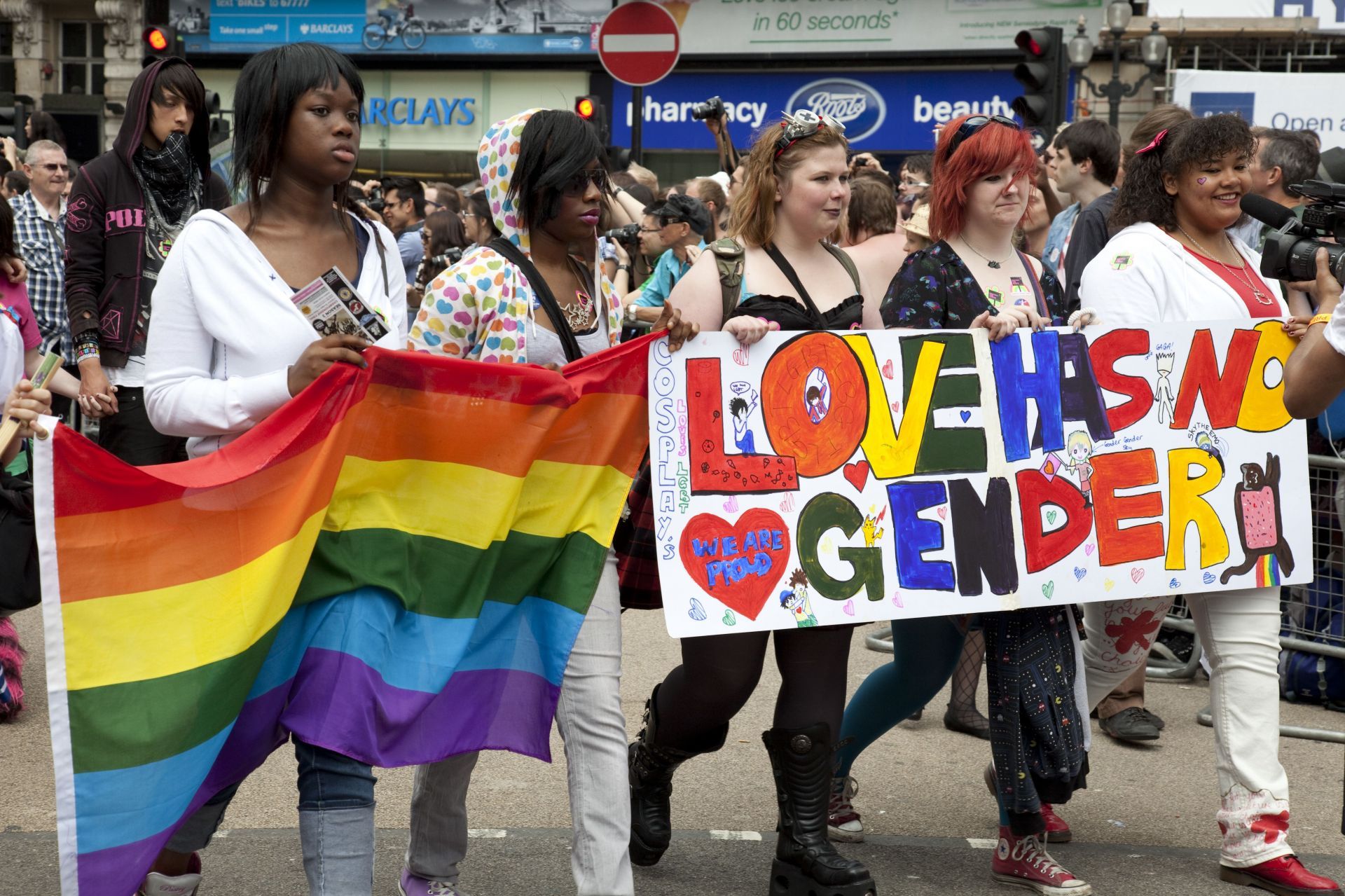 UK - Culture - Gay and lesbian Pride Parade through central London - Source: Getty