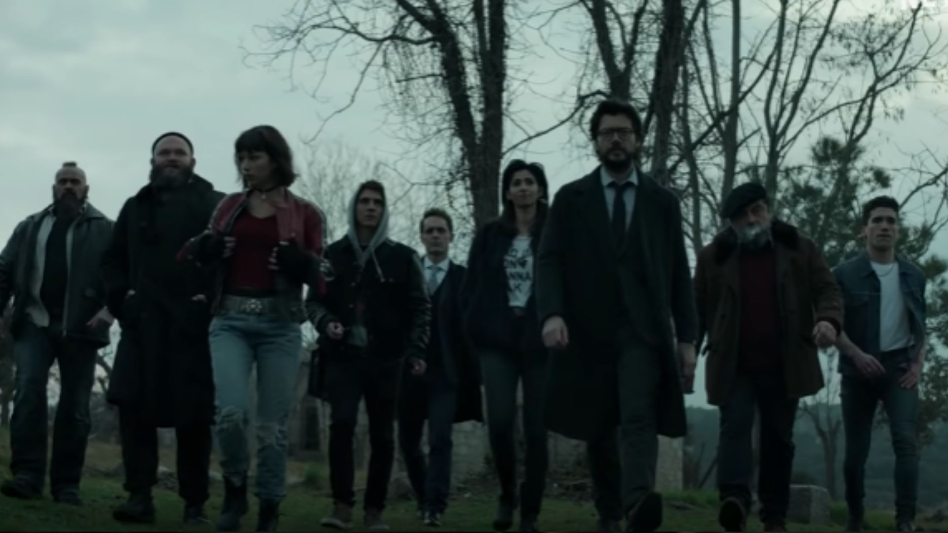 The Professor with his Team | Image via Netflix