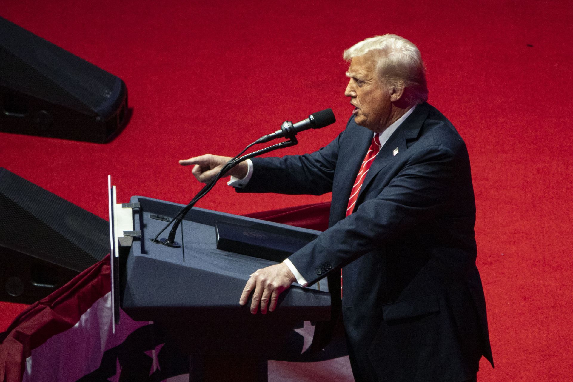 Donald Trump at victory rally in Washington, D.C. (Image via Getty)