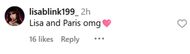 Fans react to Lisa and Paris Hilton's photo (Image via Instagram)