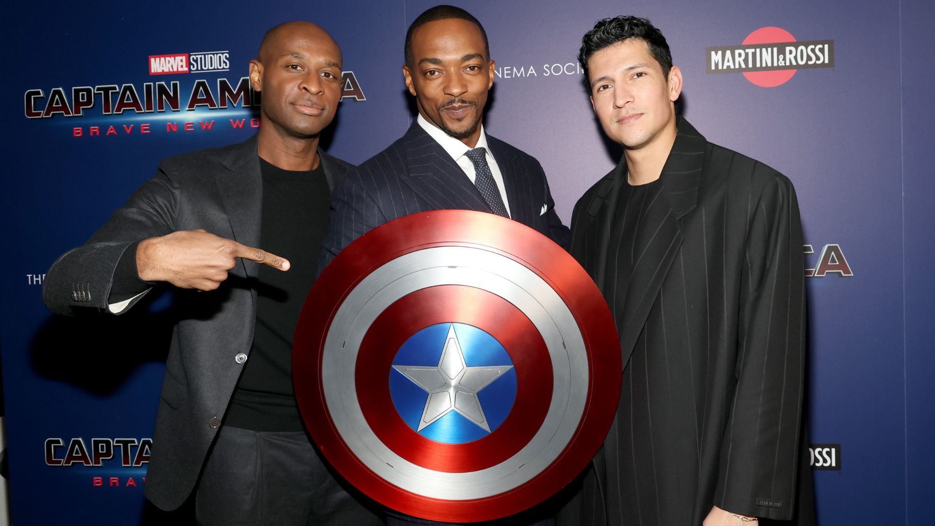 The cast and director of Captain America Brave New World (Image via X/ @CaptainAmerica)