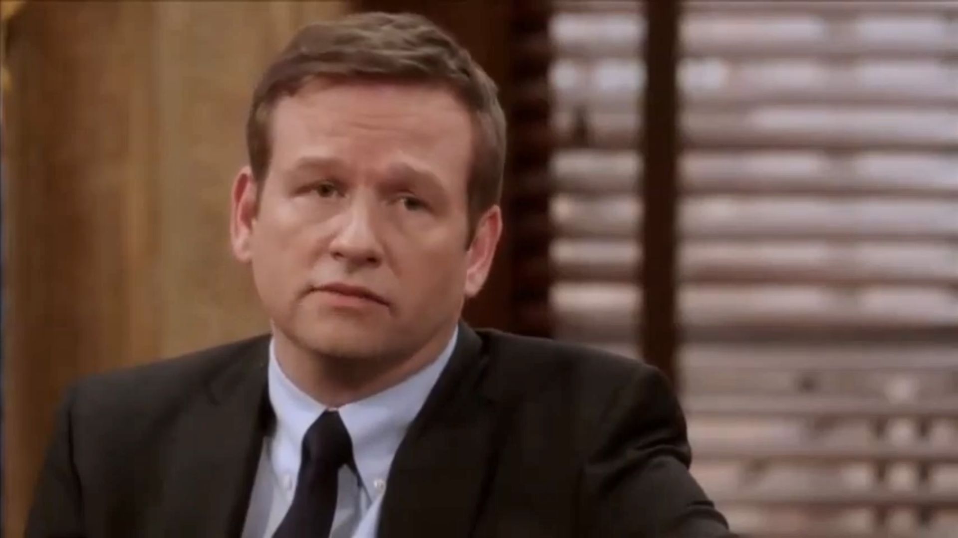 Dallas Roberts as Law &amp; Order: SVU | image via Wolf Entertainment