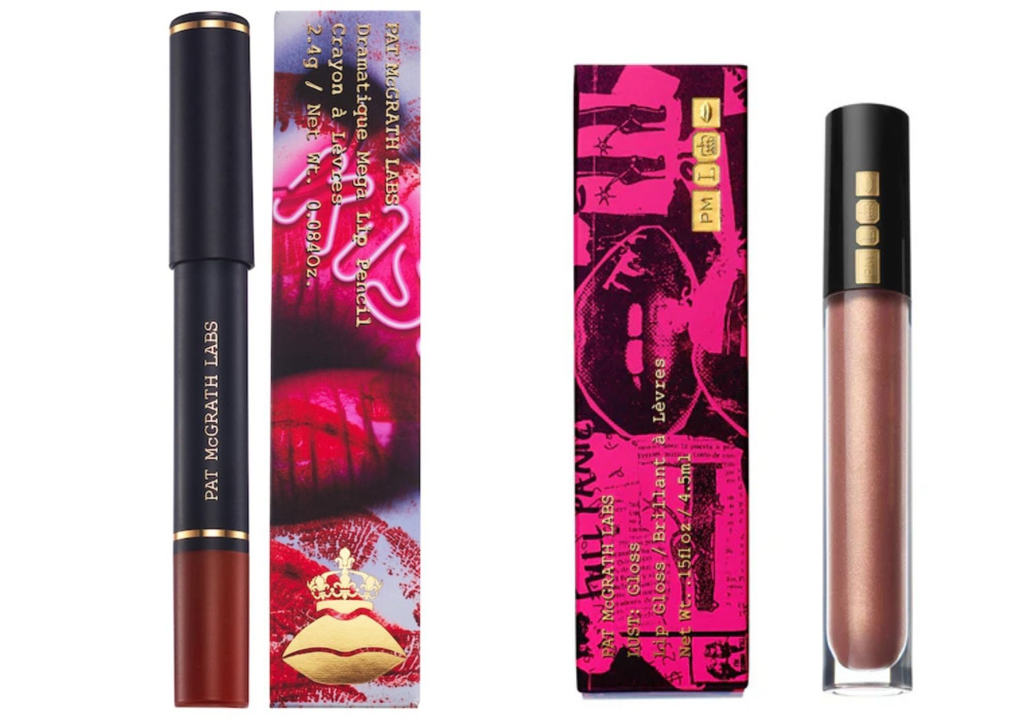 PAT McGRATH LABS lip combo (Image via Sephora &amp; Blue Mercury)