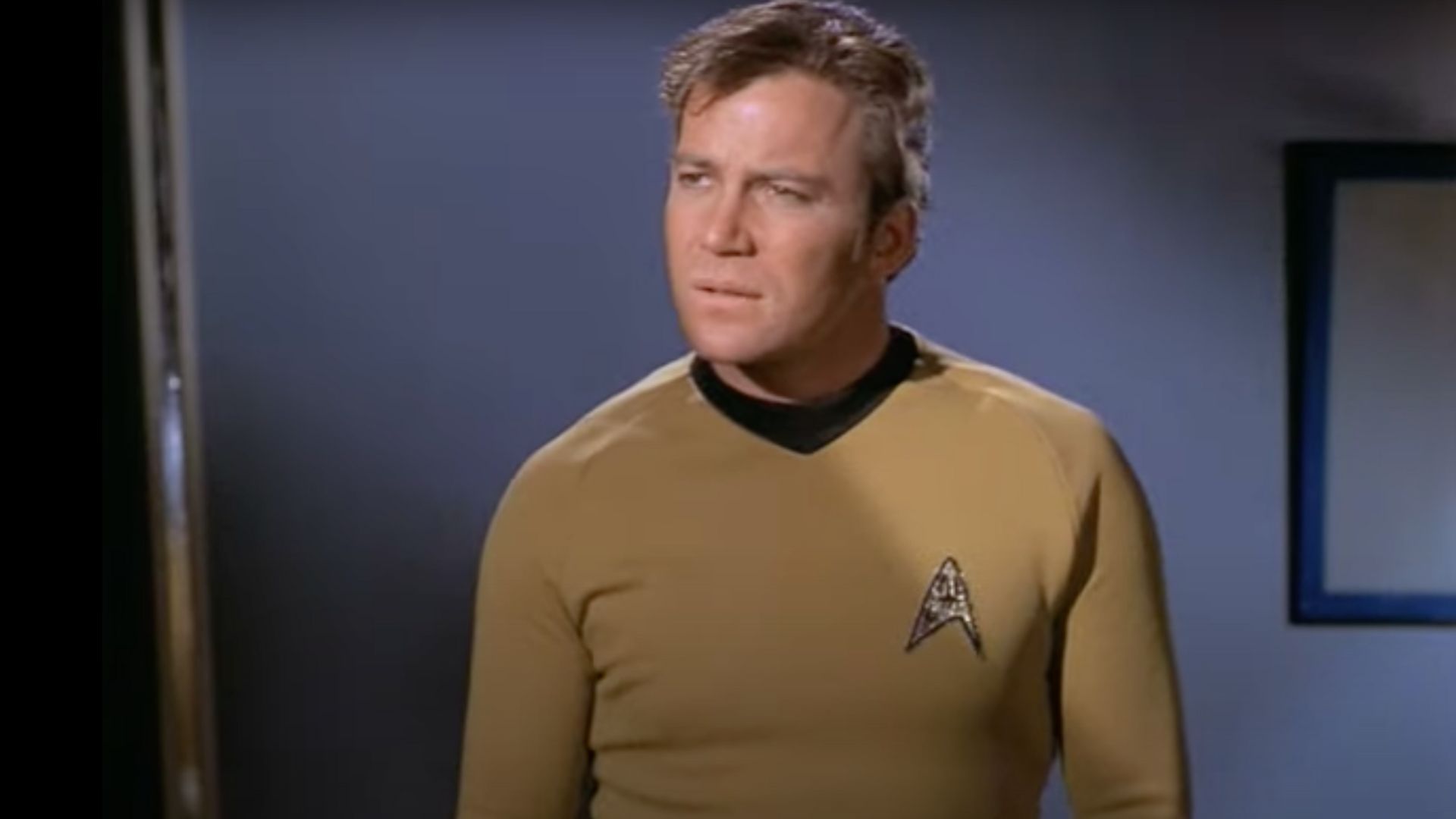 William Shatner as Captain Kirk in Star Trek: The Original Series (Image via Youtube)