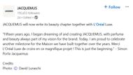 Jacquemus partners with L'Oreal Paris (Image via Linkedin)