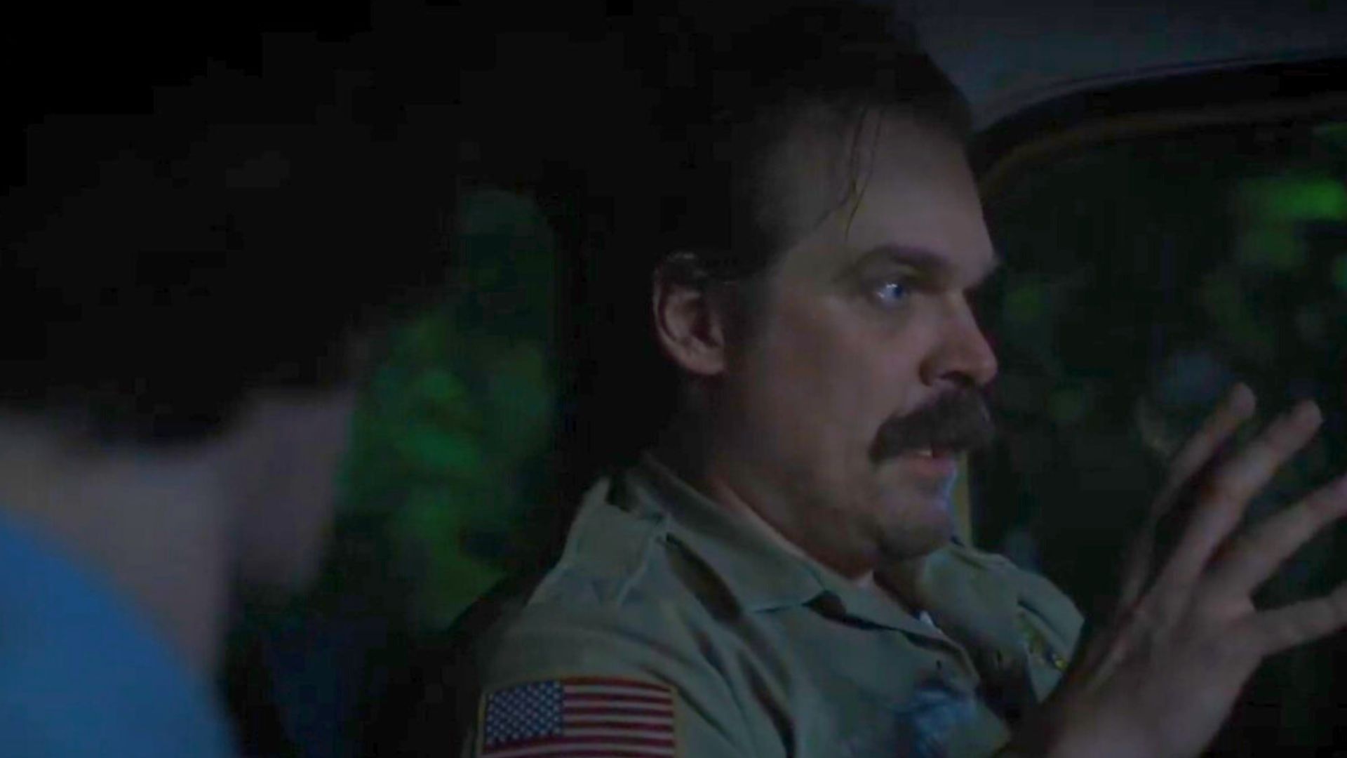 Jim Hopper in Stranger Things, Season 3, Episode 1 | Image via: 21 Laps Entertainment 