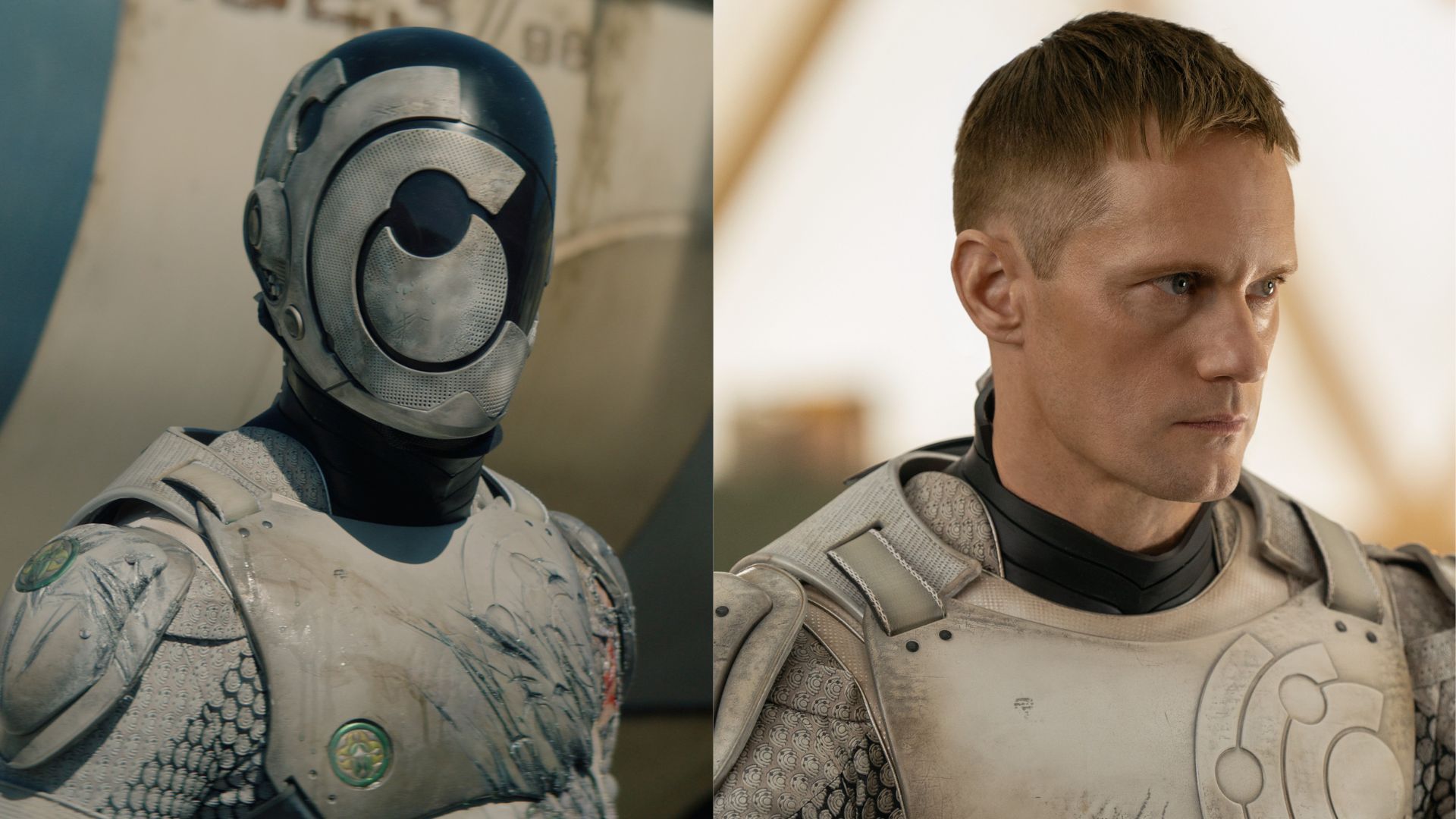 Alexander Skarsg&aring;rd as Murderbot (Image via X/ @AppleTV)