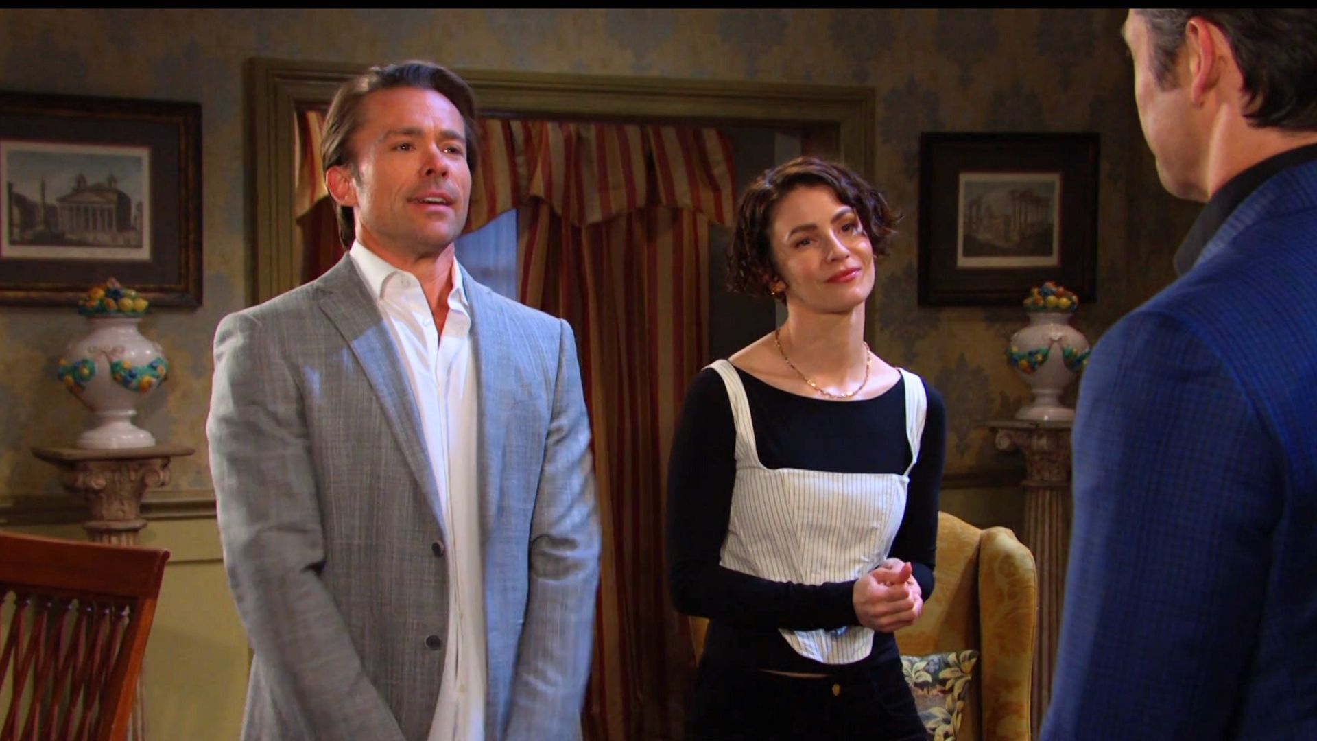 Philip and Sarah were surprised by Xander&#039;s idea on Days of our Lives | Image: Peacock