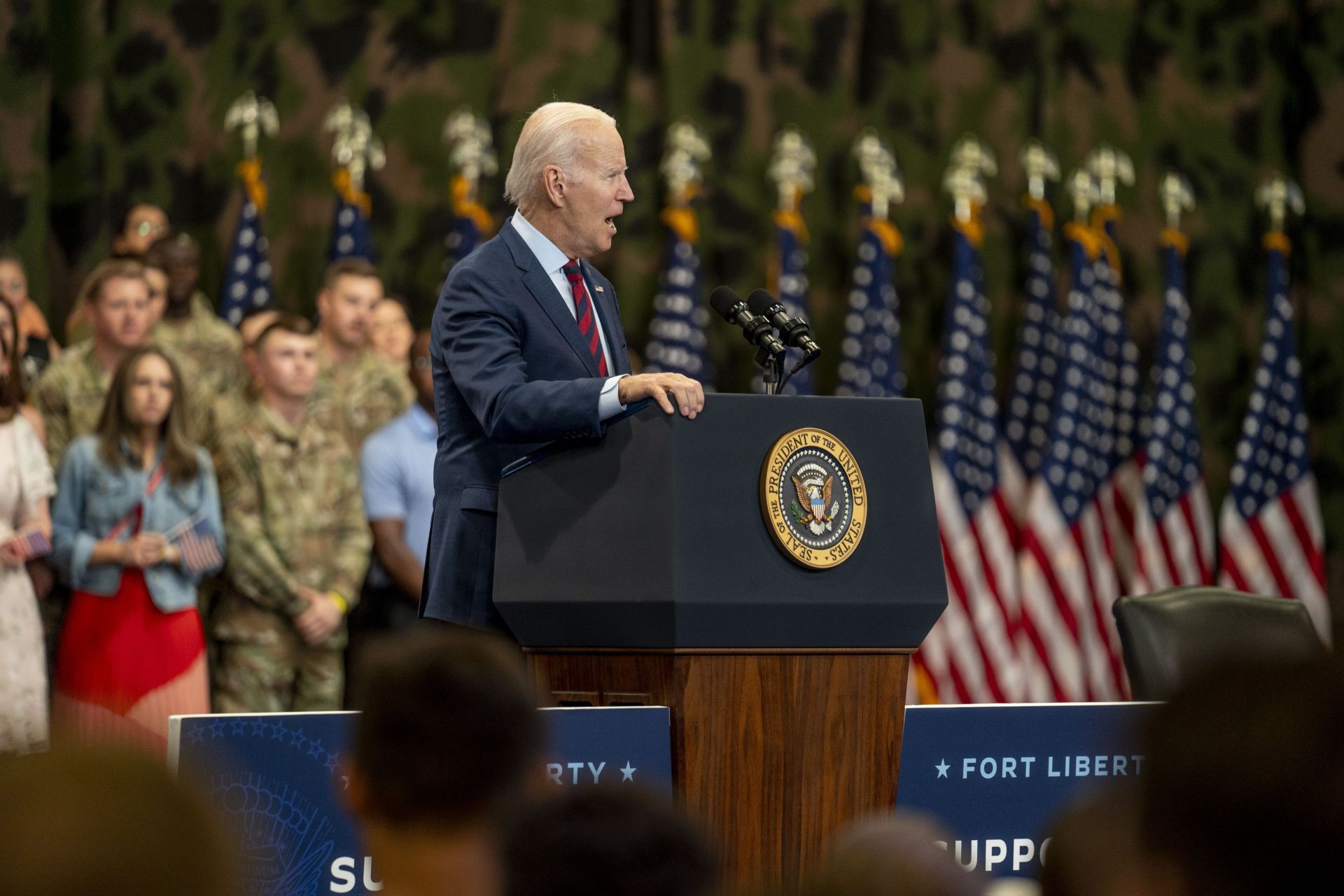 President Biden Speaks At The Newly Renamed Fort Liberty In North Carolina - Source: Getty