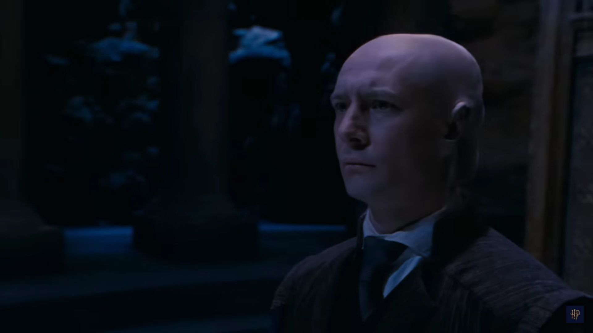 Ian Hart as Professor Quirinus Quirrell in Harry Potter and the Philosopher