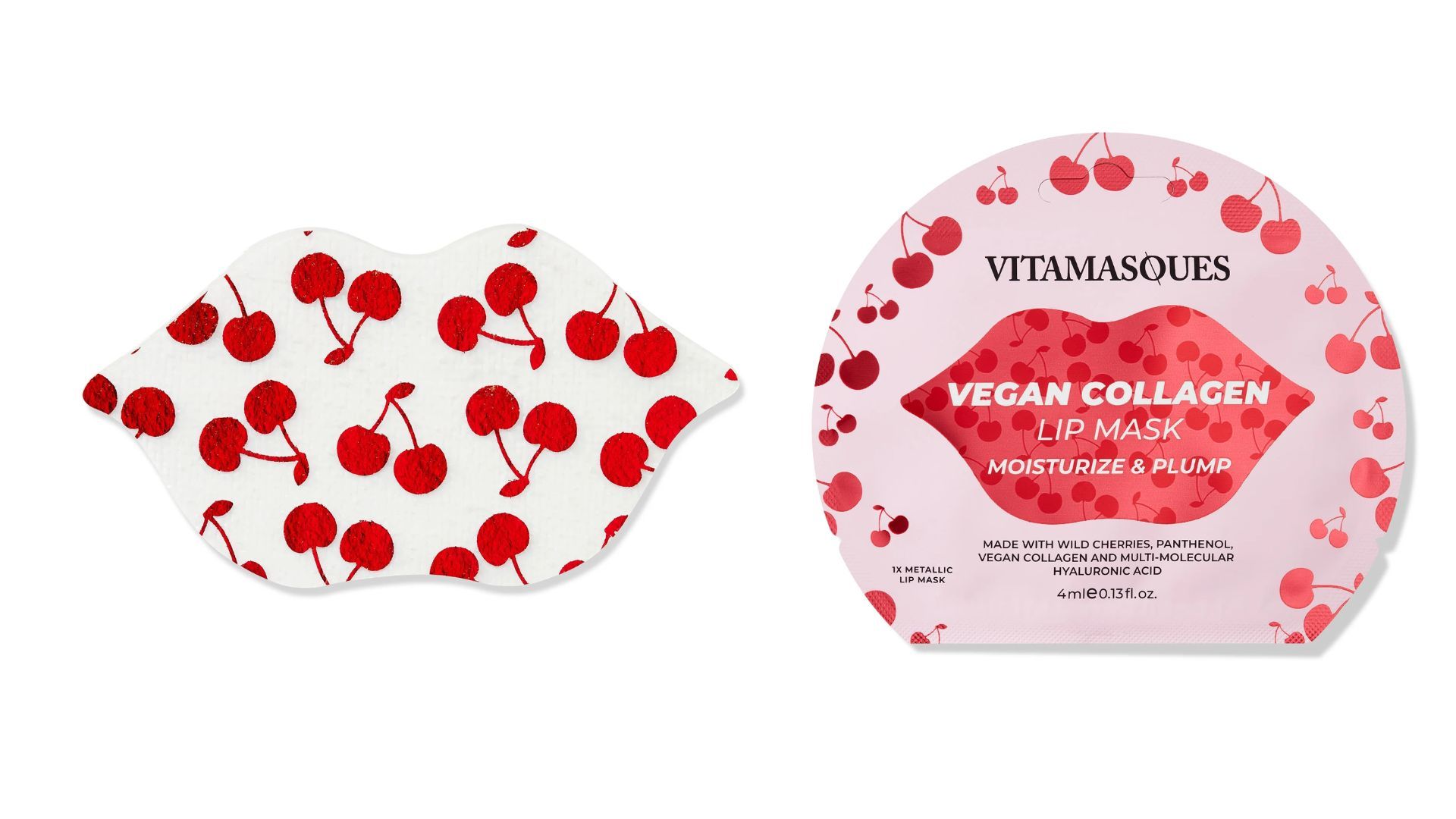 Vitamasques Cherry Vegan Collagen Lip Mask (Image via Walmart)