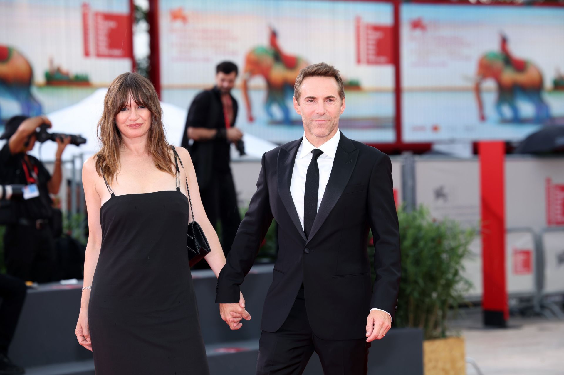 Emily Mortimer and Alessandro Nivola at the 81st Venice International Film Festival. (Image via Getty)