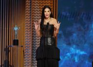 Demi Moore accepts the Outstanding Performance by a Female Actor in a Leading Role award during the SAG Awards. (Image via Getty)