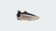 Side view of Adidas Anthony Edwards 1 Low “Champagne Metallic” sneakers (Image via adidas.com)