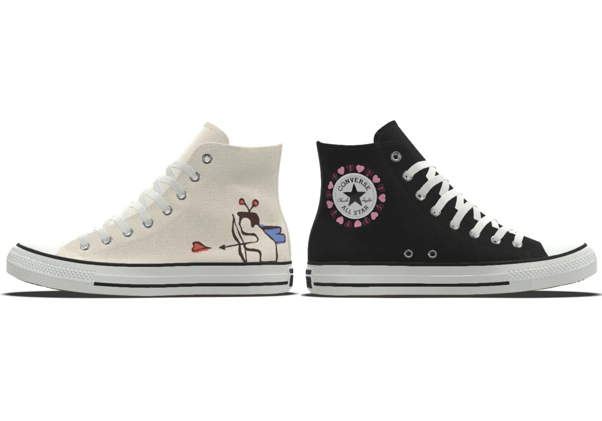 Converse custom Valentine&rsquo;s Day sneakers (Image via Converse)