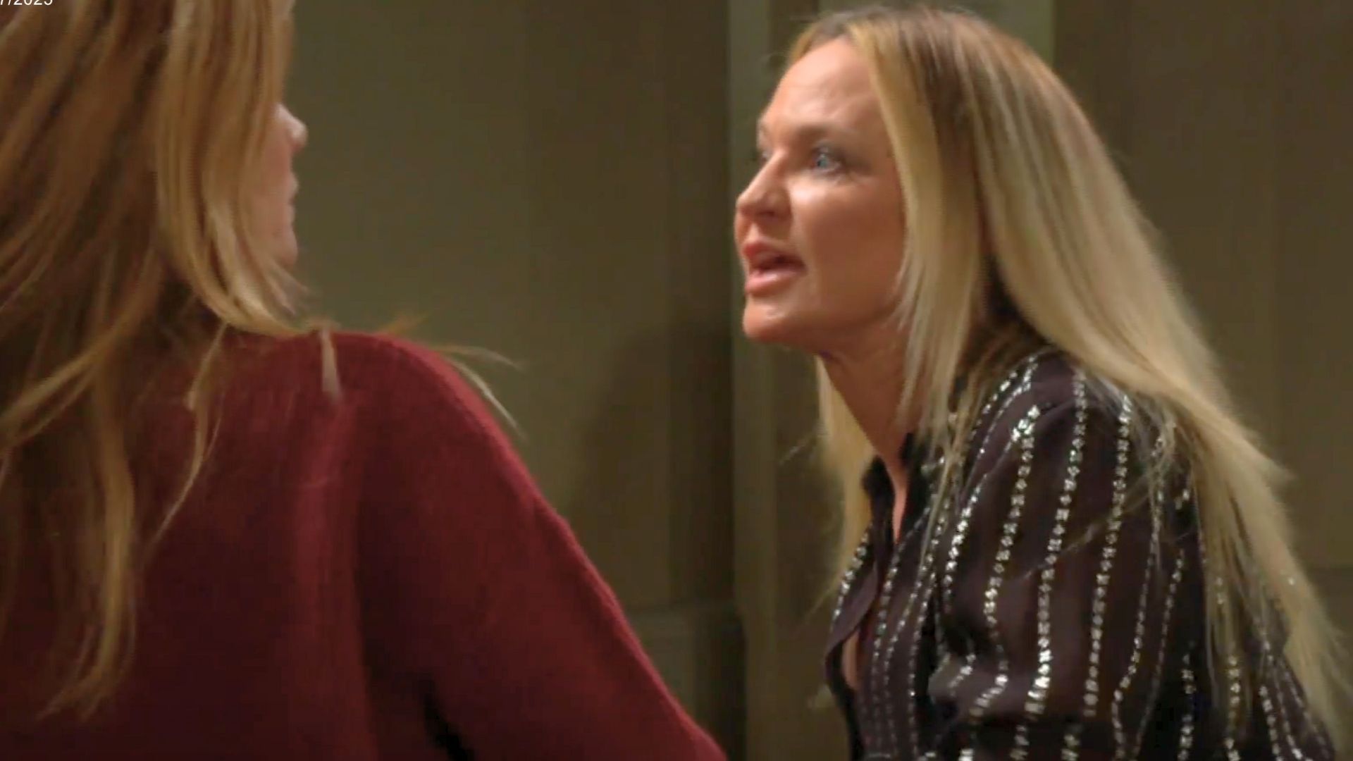 Phyllis and Sharon argue at the asylum | Image source: CBS