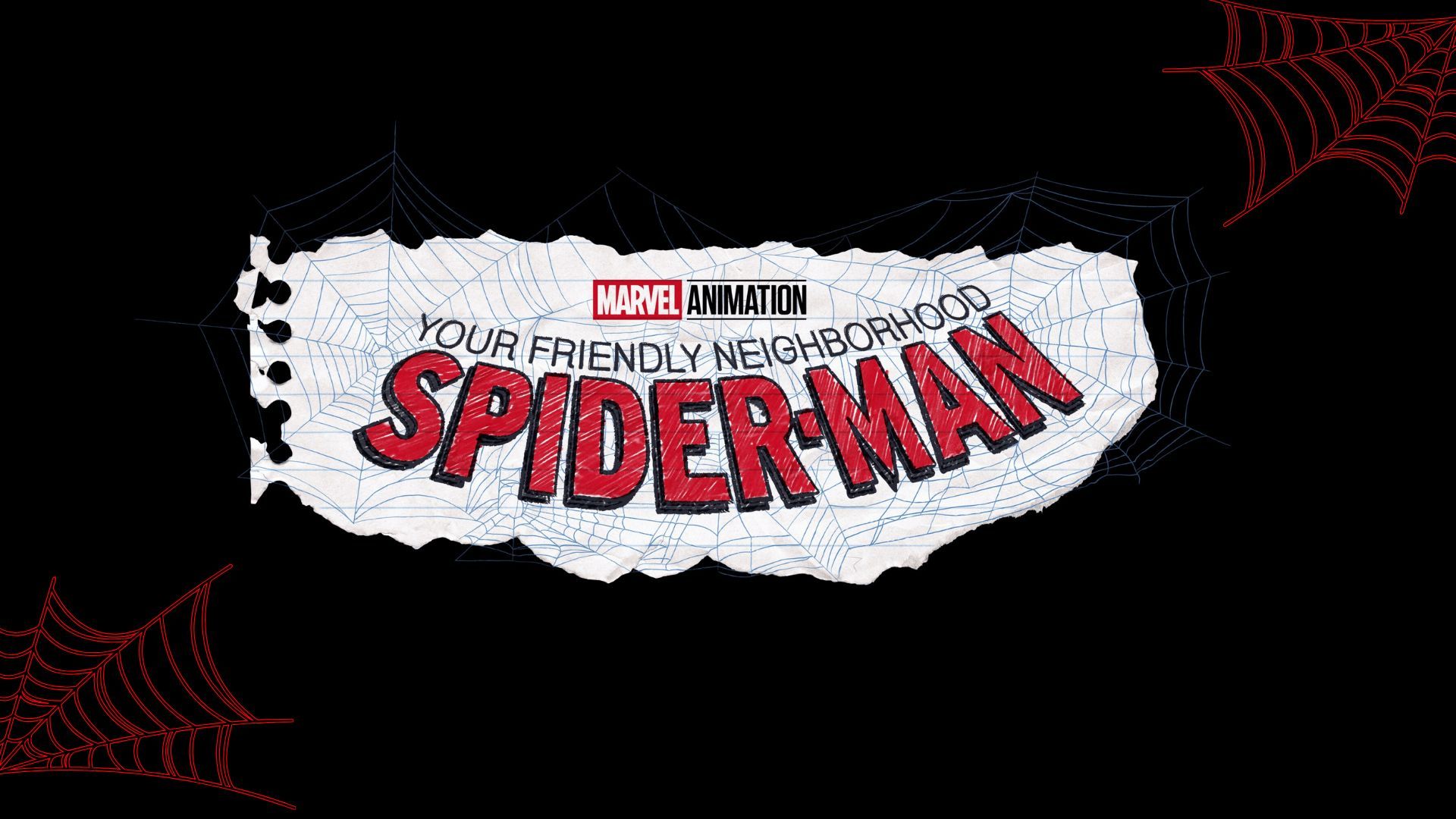 Logo de Your Friendly Neighborhood Spider-Man + red webs | Source: Disney