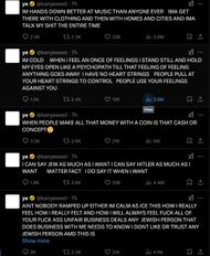 Ye's rant on Twitter via /@kanyewest on X