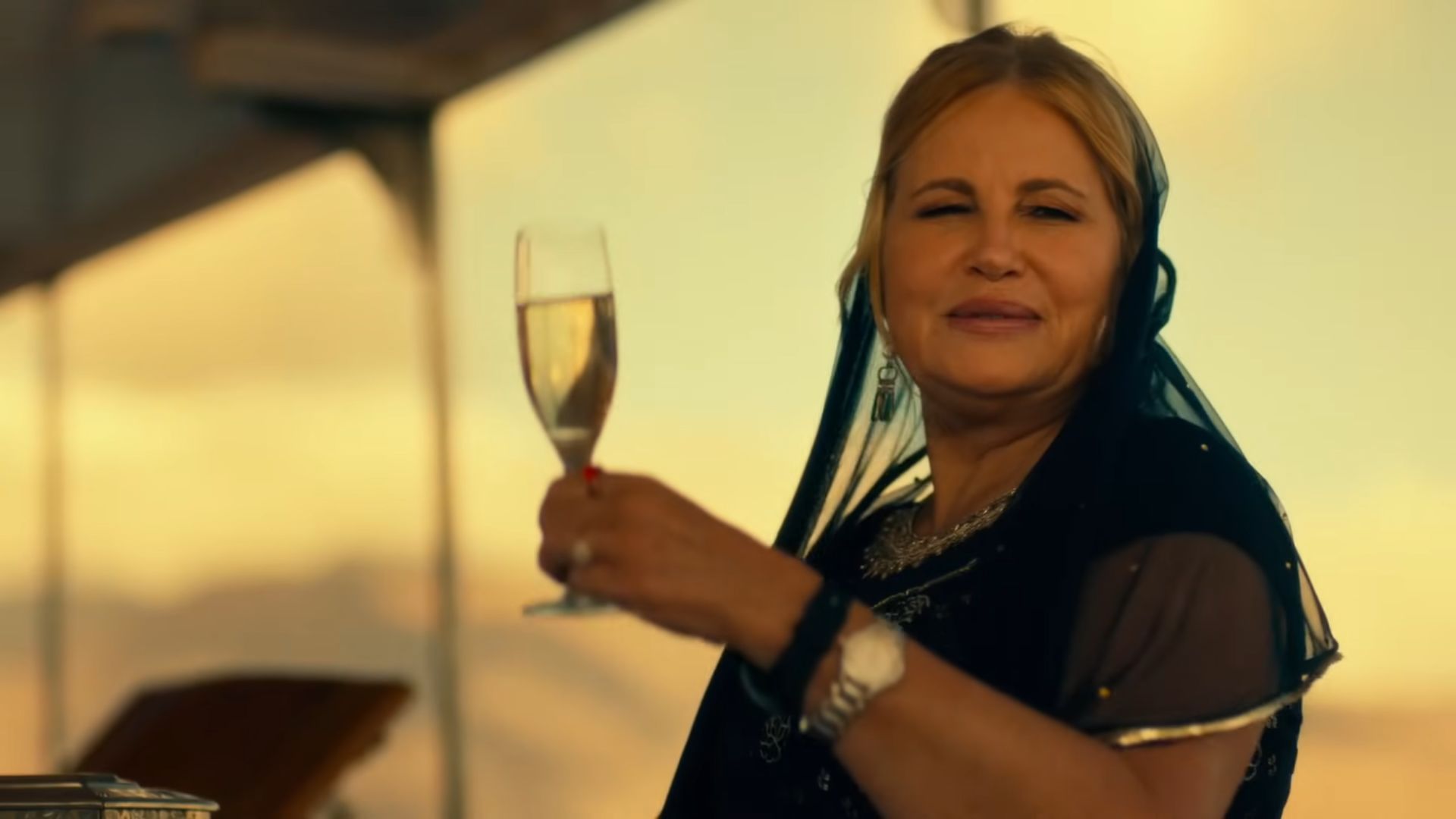 Jennifer Coolidge as Tanya McQuoid in The White Lotus | ImageSource: Official HBO YouTube Channel