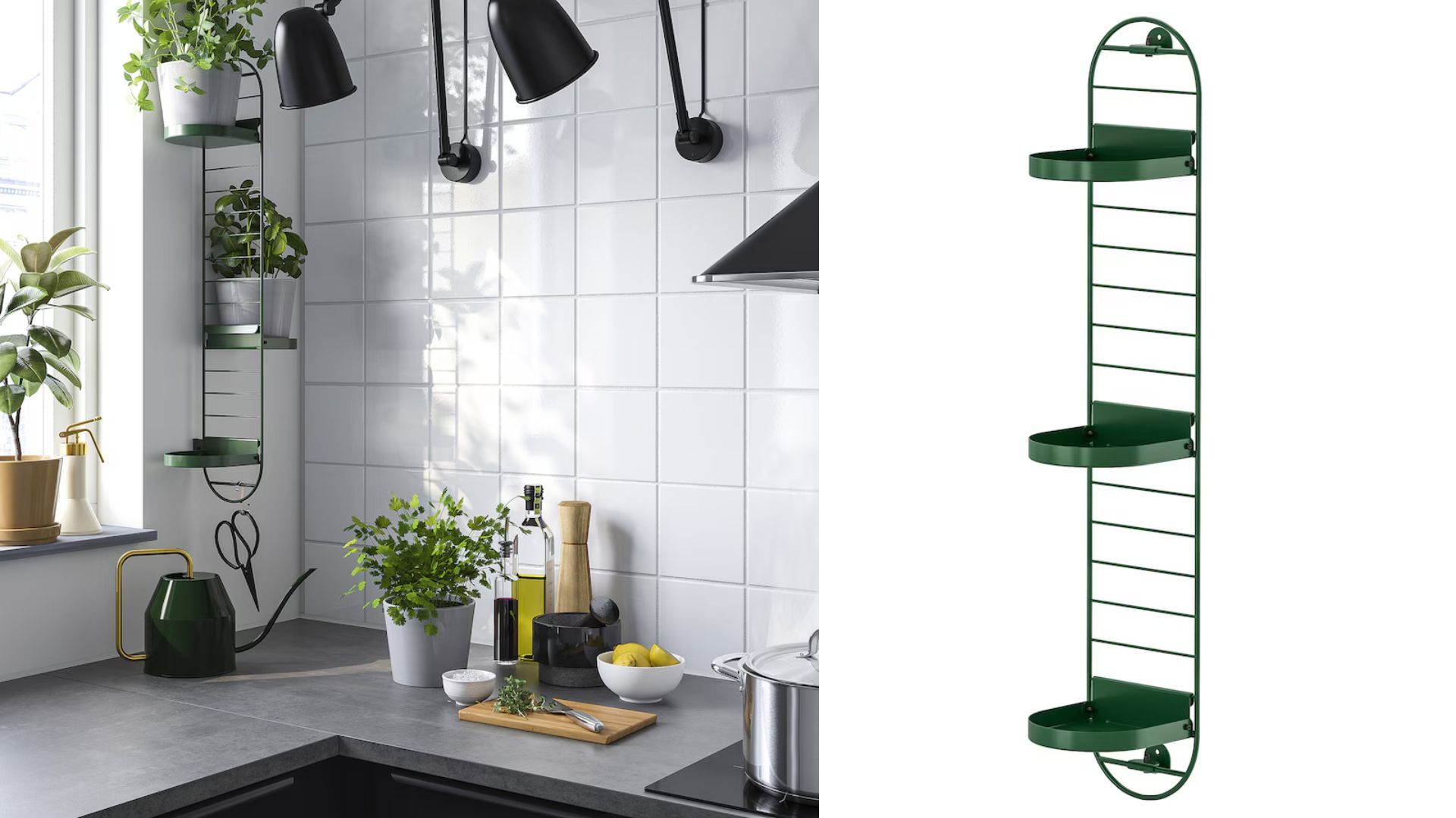 SKUGGR&Ouml;NA Wall-mounted plant stand (Image via Ikea)