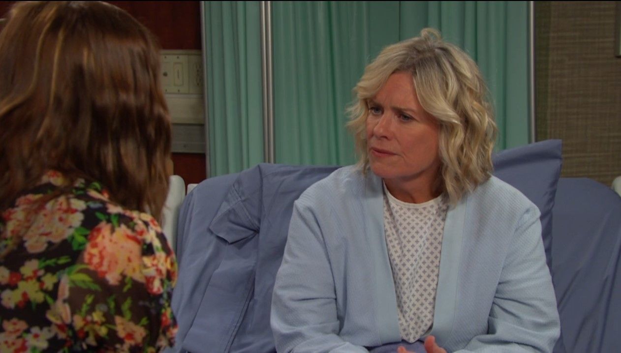 Kayla (Mary Beth Evans) strategized with daughter Stephanie (Abigail Klein). /Image: Peacock