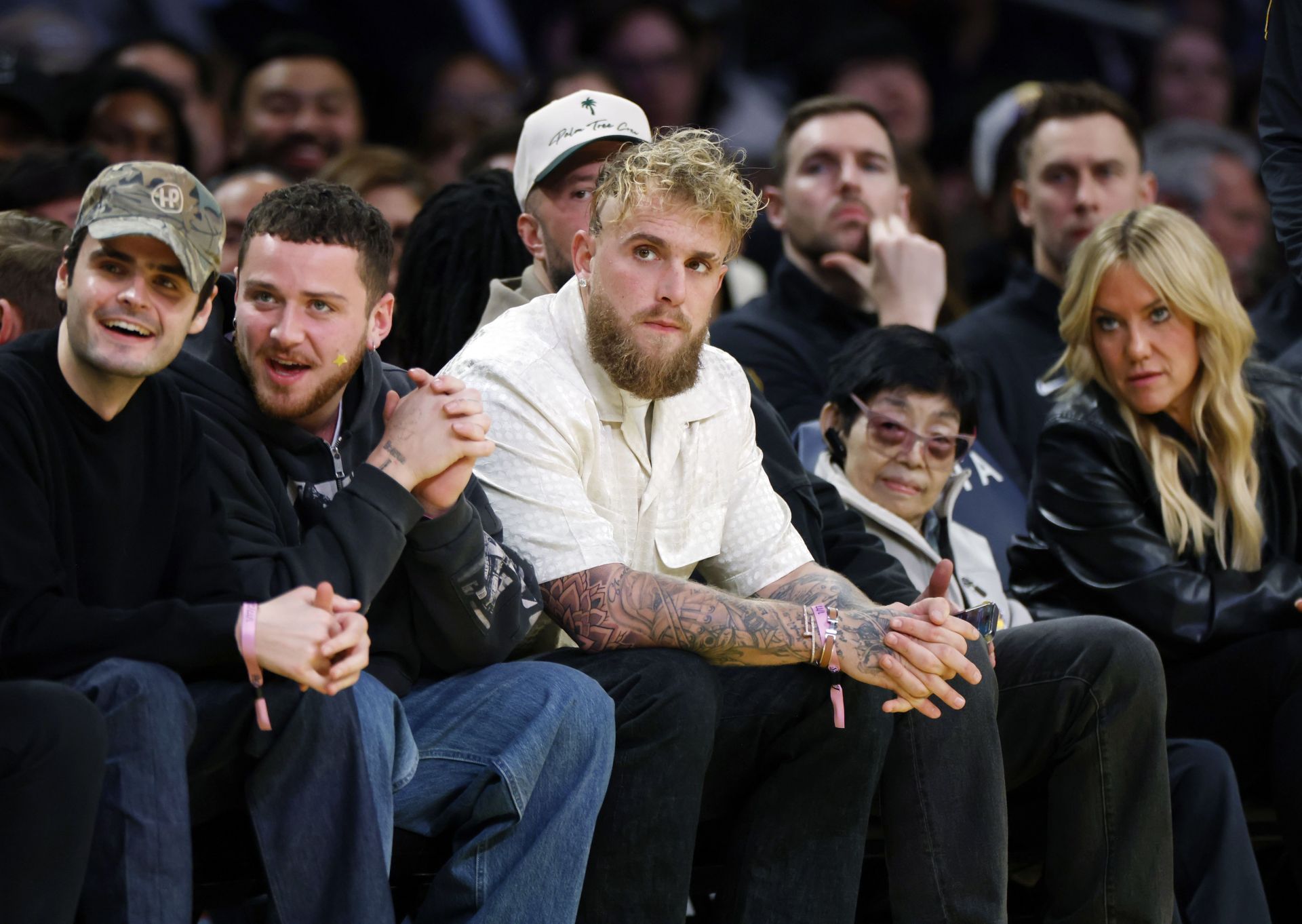 Celebrities At The Los Angeles Lakers Game - Source: Getty