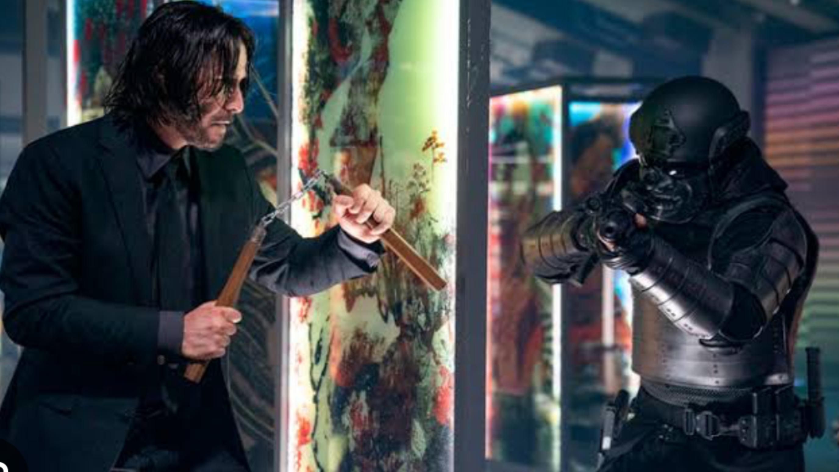 John Wick barely escaping the fight | Image Source: Lionsgate