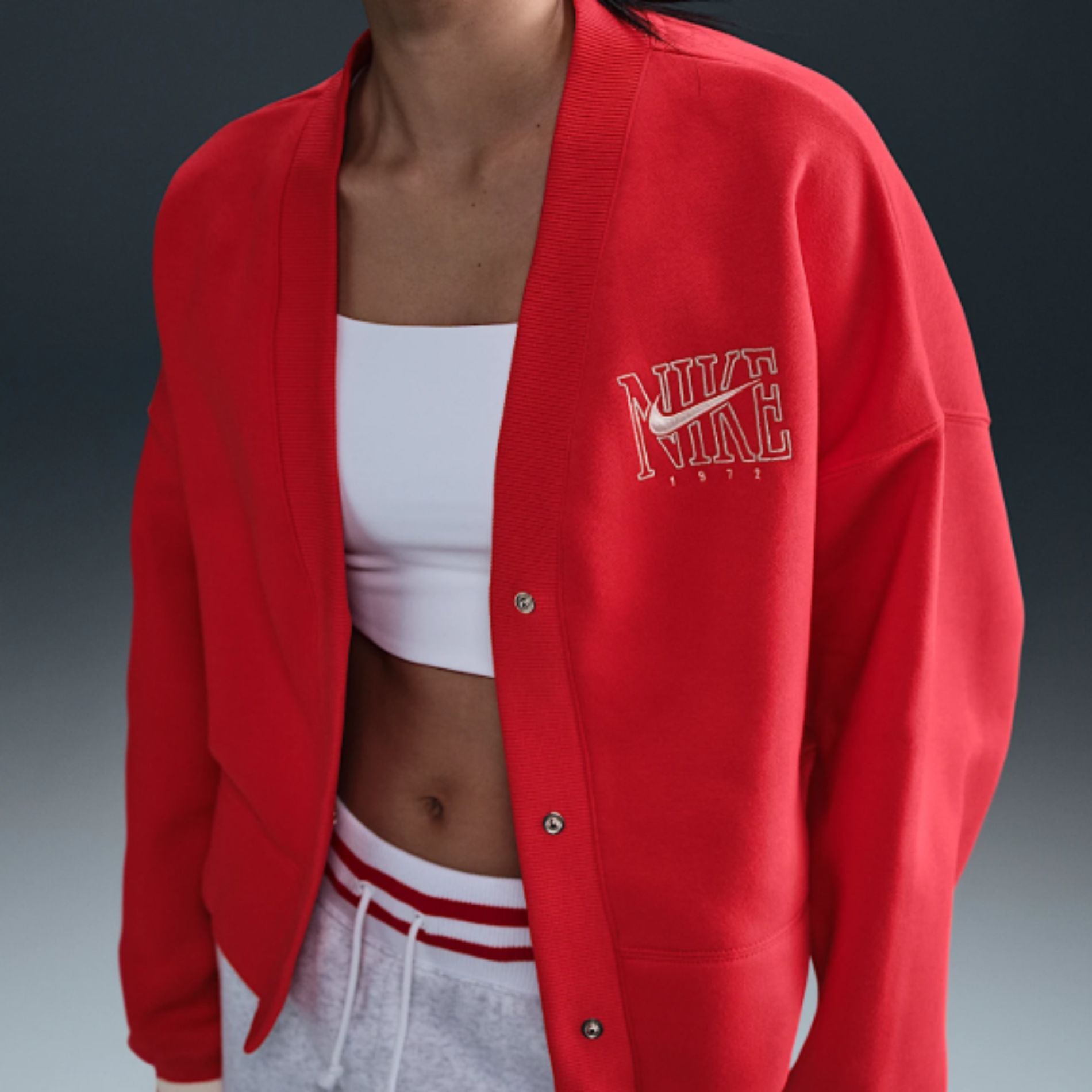 Women&#039;s Over-Oversized Graphic Cardigan (Image via Nike)