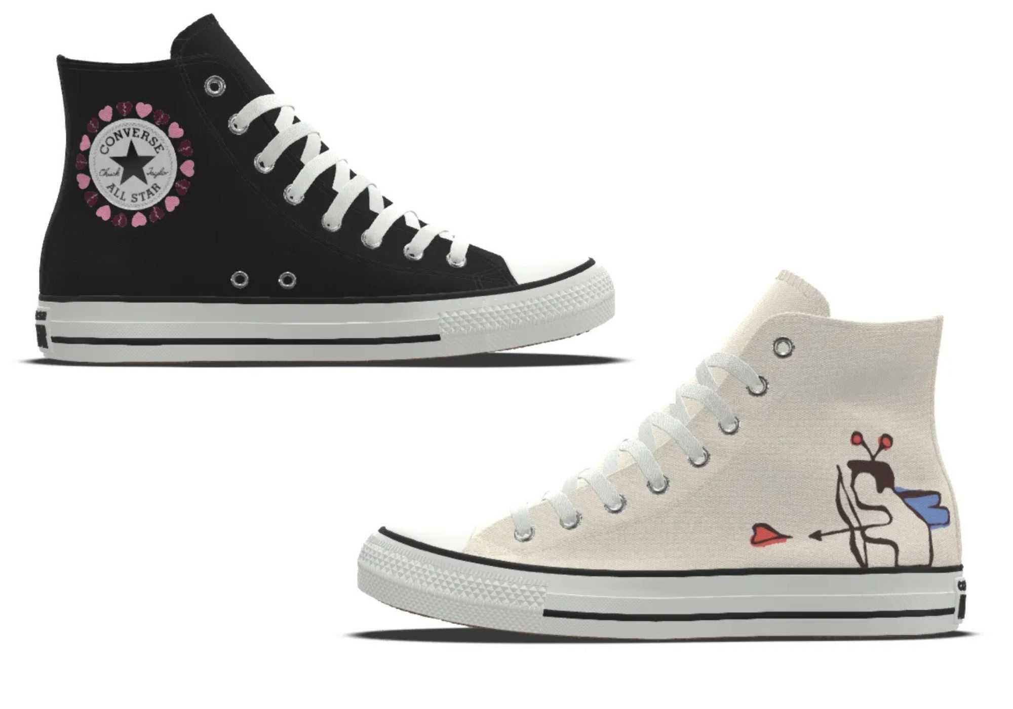 Converse custom Valentine&rsquo;s Day sneakers (Image via Converse)