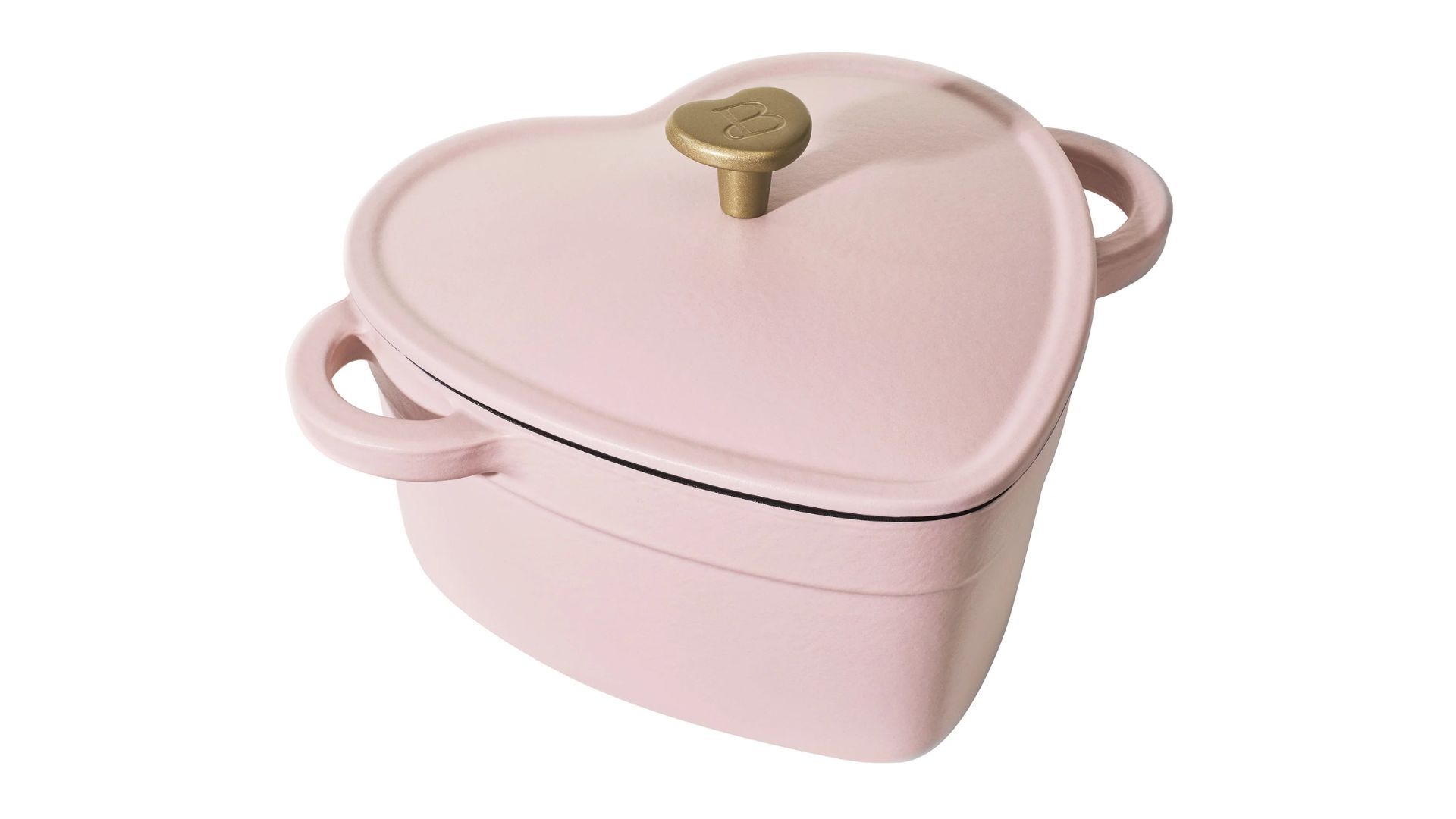 Beautiful 2QT Cast Iron Heart Dutch Oven (Image via Walmart)