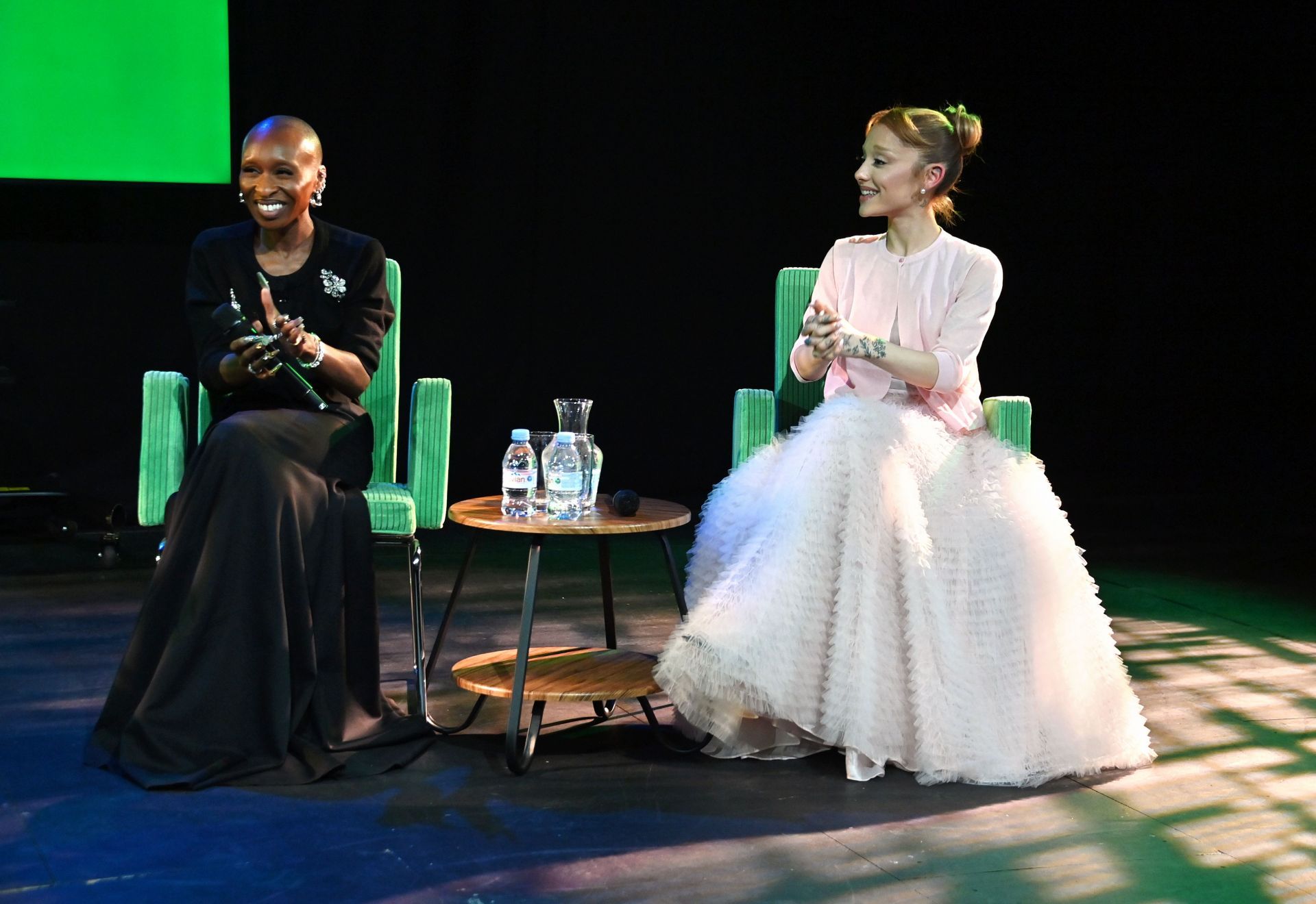 Ariana Grande and Cynthia Erivo In Conversation With National Youth Theatre In London - Source: Getty