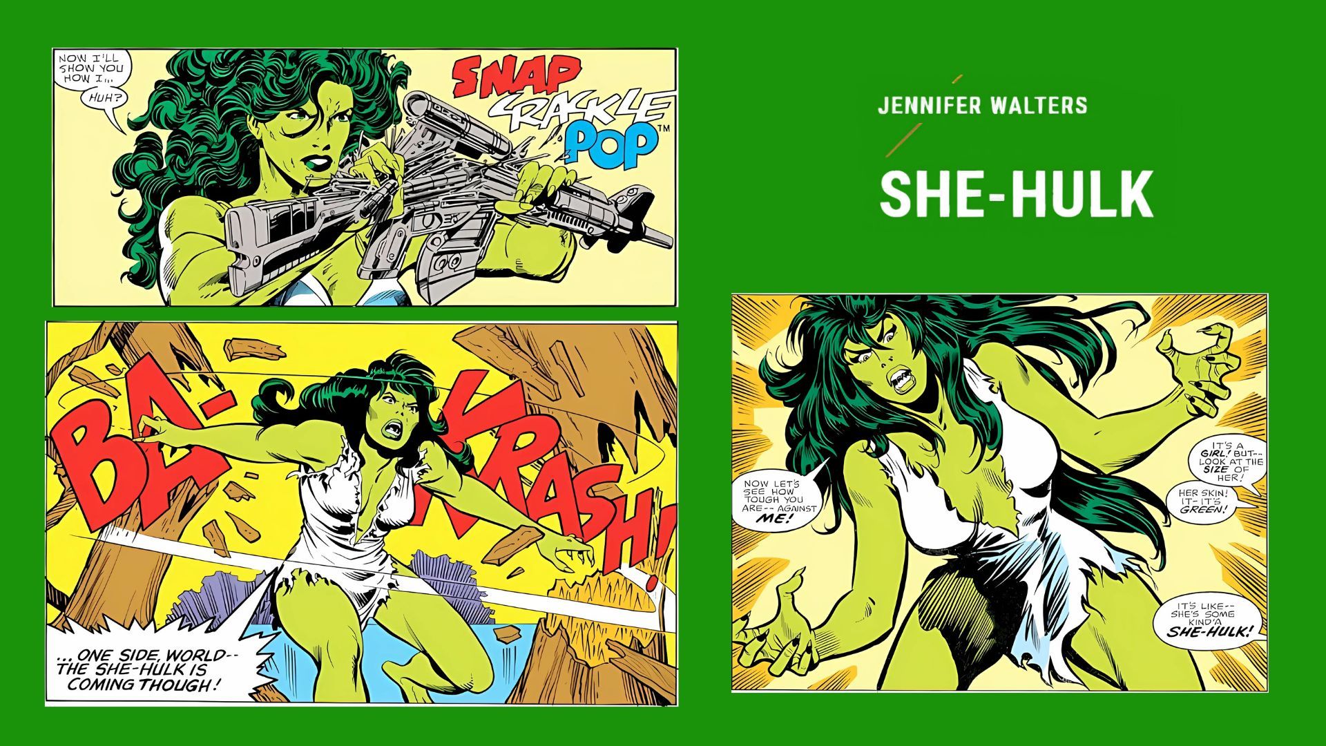 Collage from She-Hulk Comics by Beatrix Kondo | Source: Marvel Comics