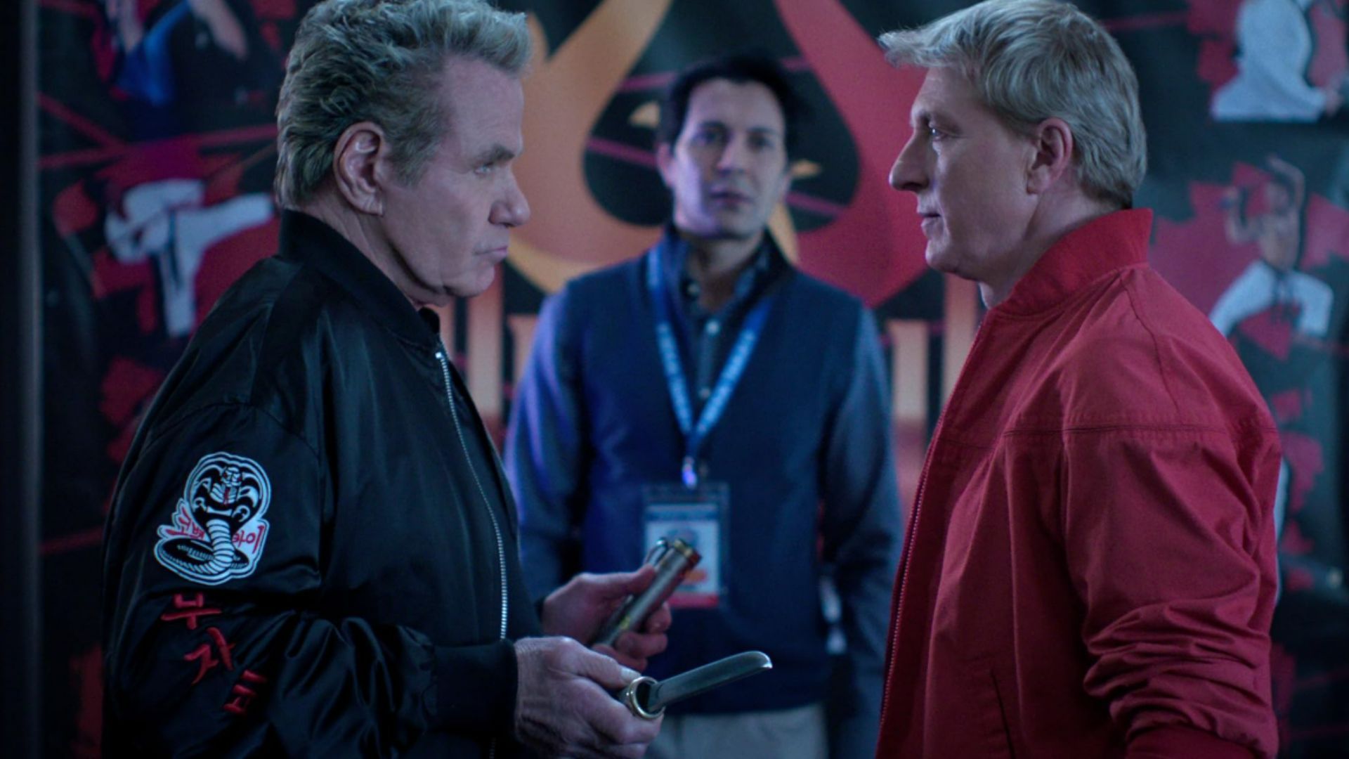 Martin Kove and William Zabka in Cobra Kai (Image via Netflix)