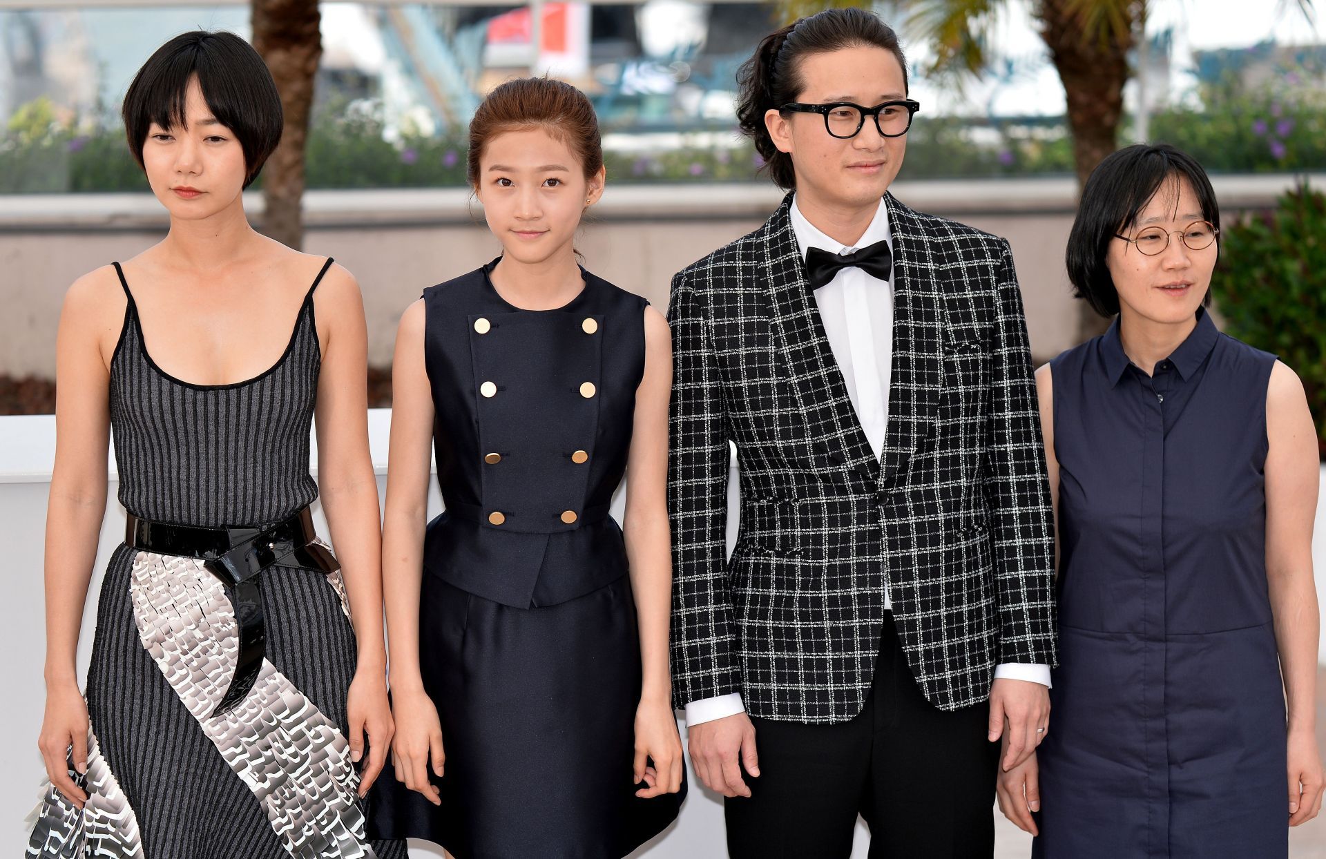 South Korean actress Doona Bae (L) Actor Song Sae Byuk (C) and South Korean actress Kim Sae Ron pose during the photocall of &#039;Dohee-Ya&#039; (A Girl At My Door) at the 67th Cannes Film Festival in Cannes, France on May 20, 2014.- Source: Getty