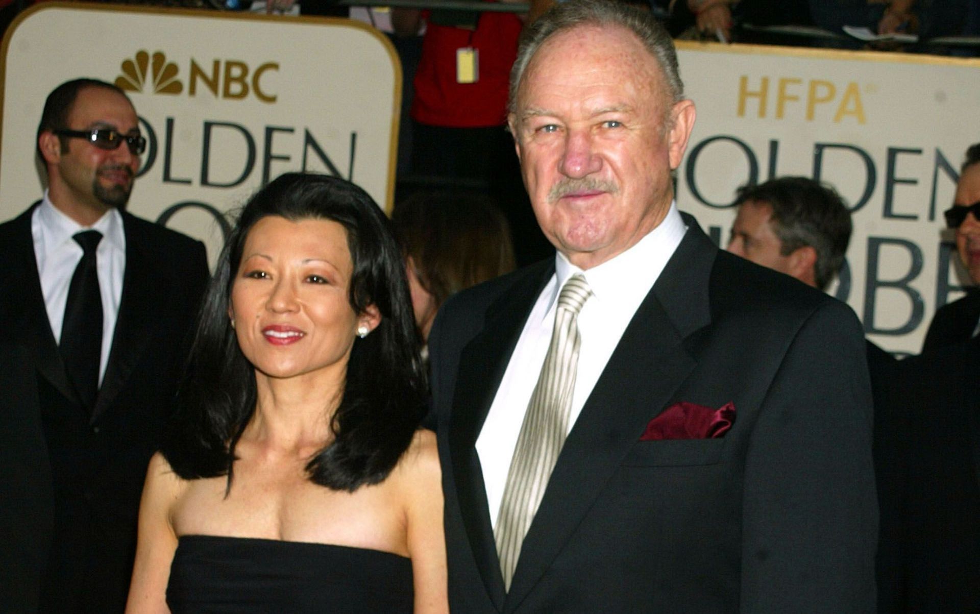 Gene Hackman and Betsy Arakawa attend the 60th Annual Golden Globe Awards at The Beverly Hilton in Beverly Hills, California. (Image via WireImage/Jeffrey Mayer)