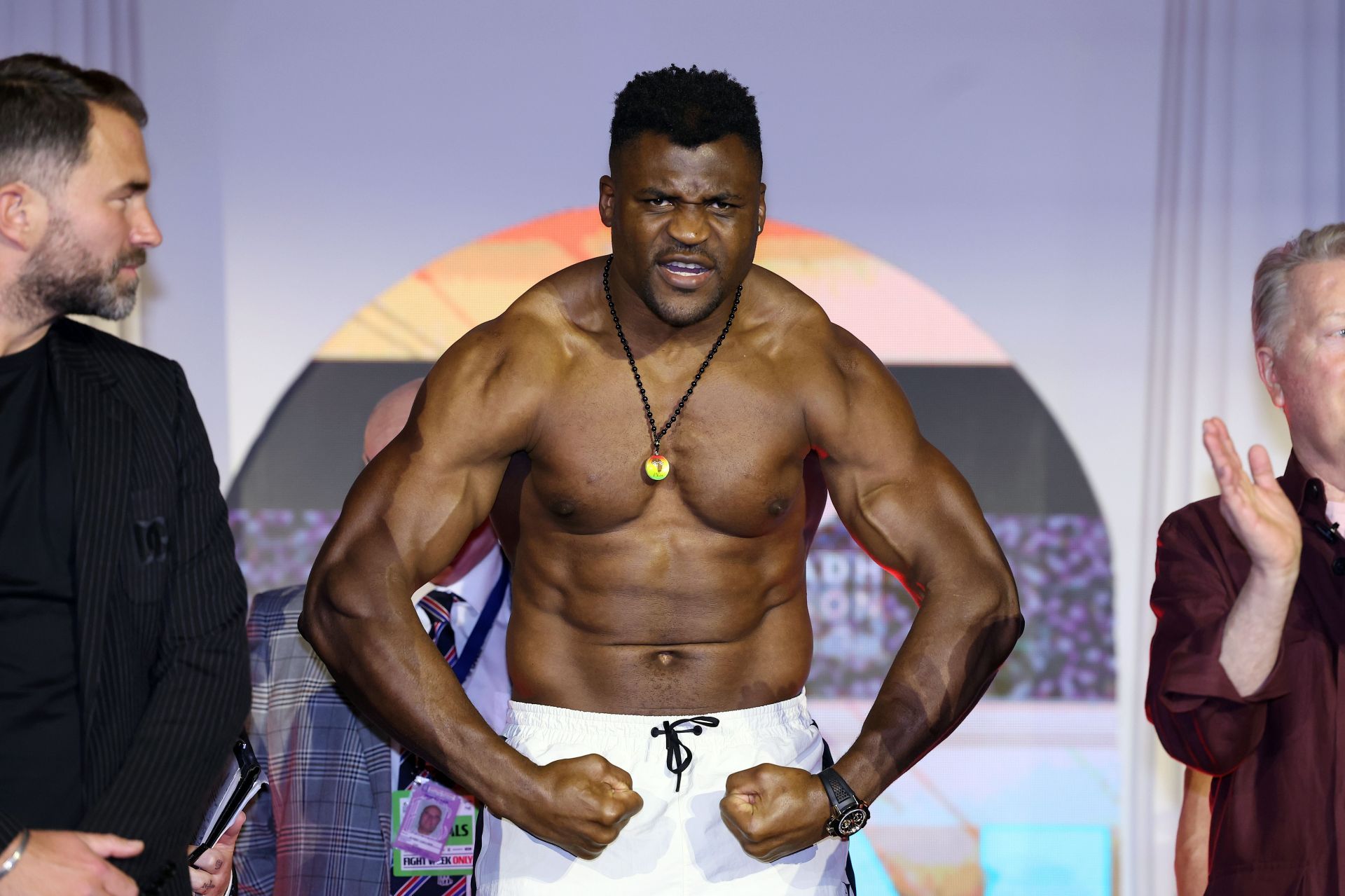 Knockout Chaos - Anthony Joshua v Francis Ngannou: Weigh-In - Source: Getty