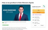 Adan Manzano's GoFundMe (image via GoFundMe)
