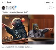 Playboi Carti's IG post that was tweeted on X (Image via X/@cloudkingxx)