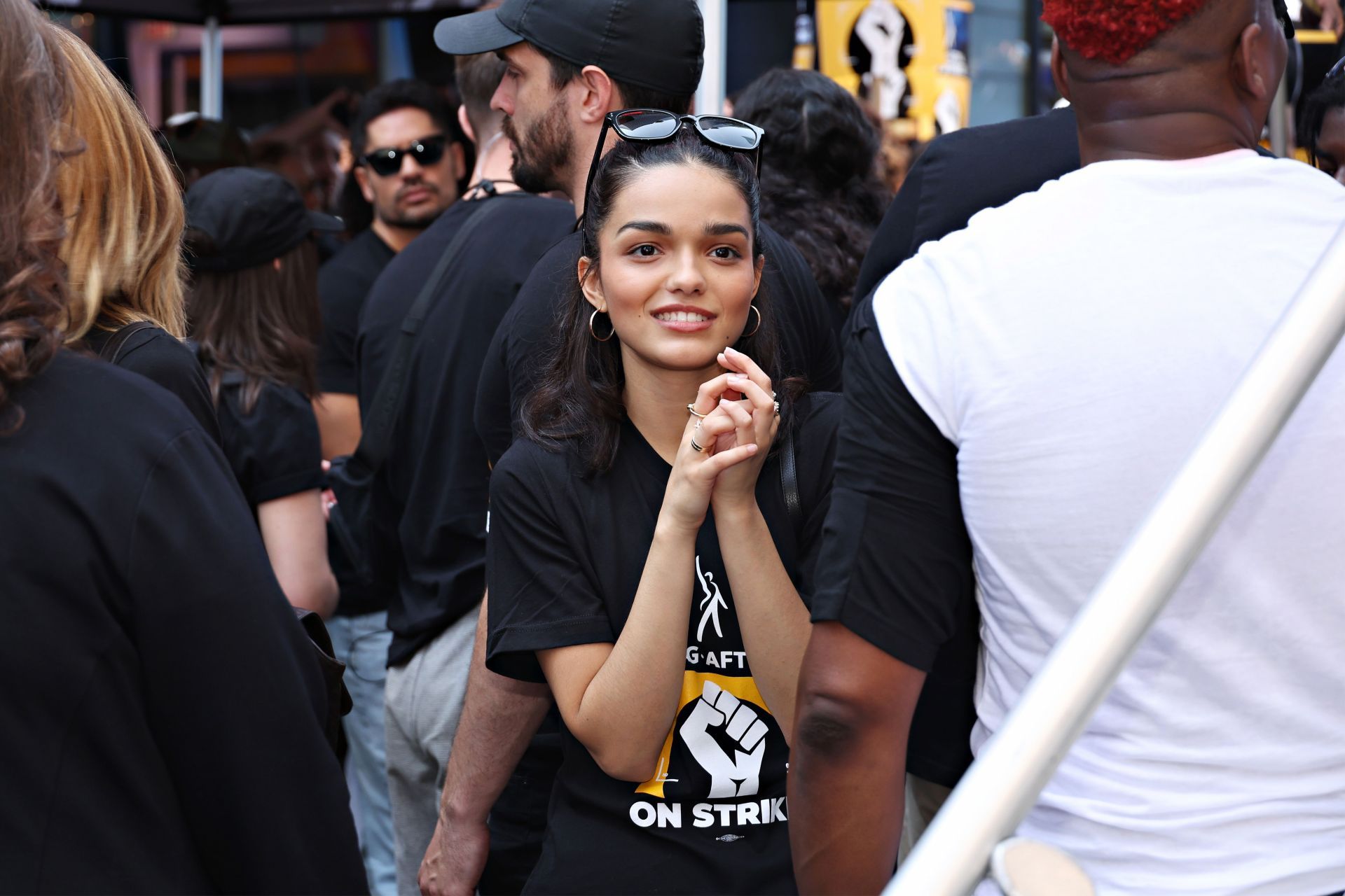 SAG-AFTRA Members Hold &quot;Rock The City For A Fair Contract&quot; Rally In Times Square - Source: Getty