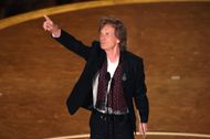 Mick Jagger presenting the Best Original Song award at the Oscars on 3 March 2025. (Image via X/@poirotretorna)