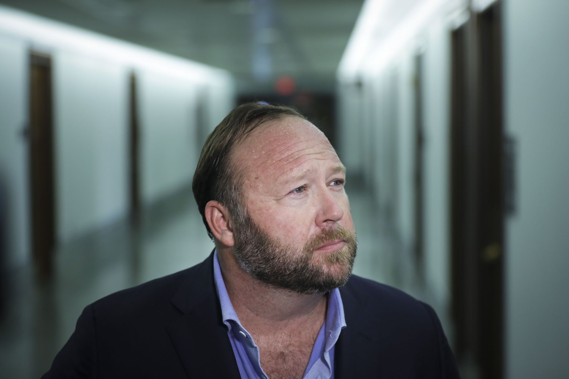 Alex Jones of InfoWars in 2018. (Image via Getty)