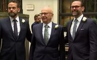 Rupert Murdoch with Lachlan Murdoch and James Murdoch
