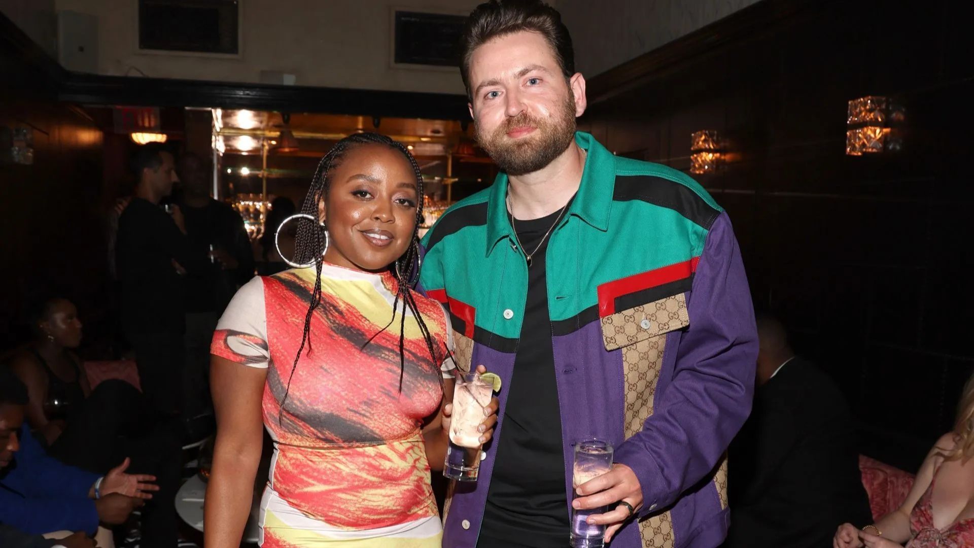 Quinta Brunson and Kevin Jay Anik attend the Hall Of Fame Induction Celebration for Dwyane Wade at Chateau Marmont&#039;s Bar Marmont on August 06, 2023 (Source: Getty)