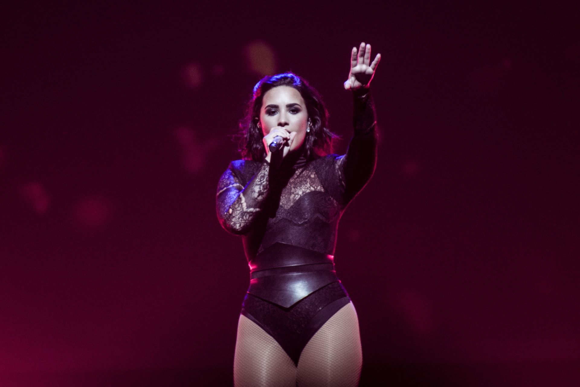 Demi Lovato performs at the Verizon Center. - Source: Getty