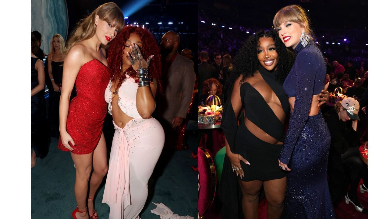 SZA and Taylor Swift via Getty Images