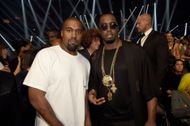 Kanye West and Diddy at the 2016 MTV Video Music Awards. (Image via Getty)