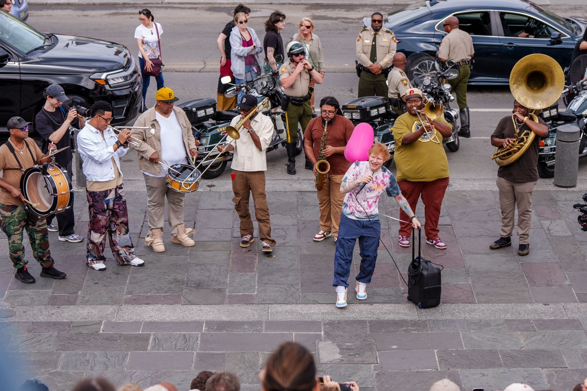 Ed Sheeran Popup Performance At French Quarter - Source: Getty