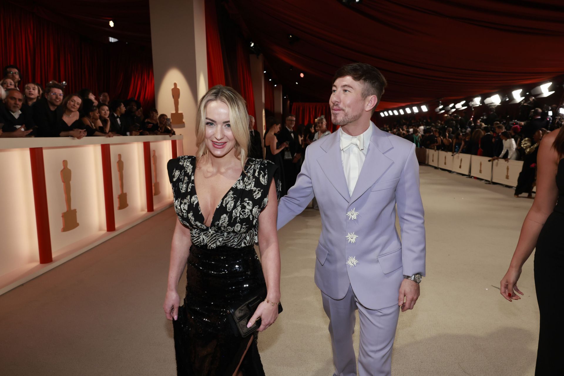 Alyson Sandro and Barry Keoghan attend the 95th Annual Academy Awards. (Image via Getty)