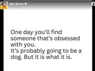 Meri Brown's Post on Facebook. Image via Facebook /@Meri Brown