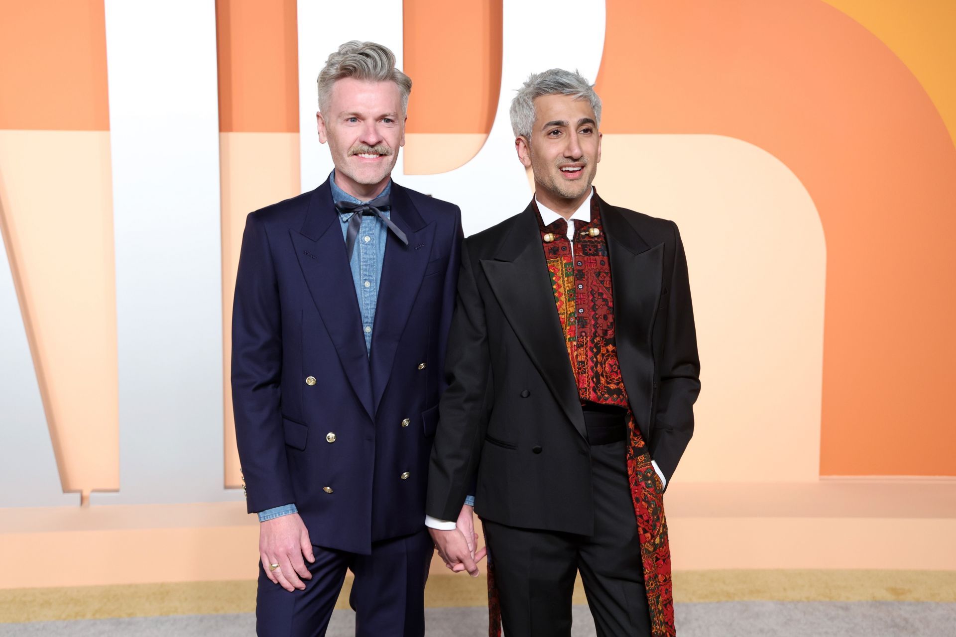 Rob France and Tan France at the 2025 Vanity Fair Oscar Party in Beverly Hills. (Image via Getty/Daniele Venturelli)